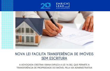 Nova Lei facilita transferência de imóveis sem escrituta
