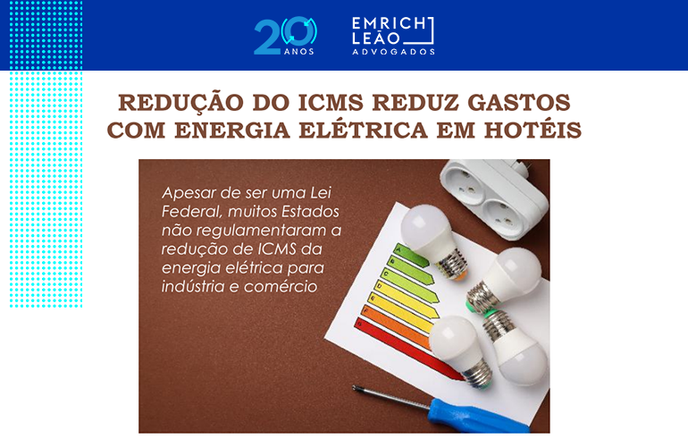 Redução do ICMS reduz gastos com energia elétrica em hotéis